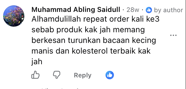 Testimoni Facebook Glucosa Balance Kak Jah 2